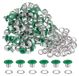 OEM 100 metalen schroeven van 5 mm met ringen, groen