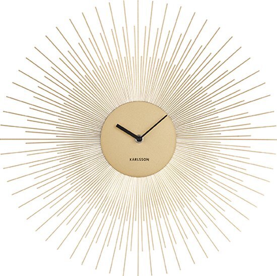 Karlsson Wall clock Peony steel gold