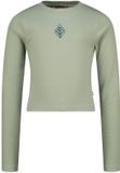 Vingino G-basic-crop rib longsleeve Meisjes Jade green Katoen/Elastaan Maat 116