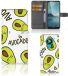 B2Ctelecom Nokia 3.4 Book Case Kunstleer/TPU Avocado Singing