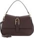 FURLA Sac porté épaule en cuir Flow Top Handle Espresso marron foncé