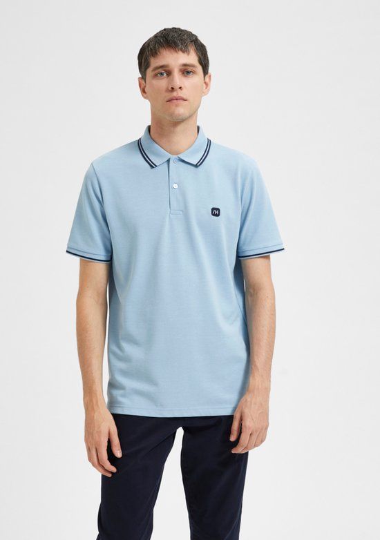 SELECTED HOMME SLHDANTE SPORT Polo Shirt Men - Size S - Skyway