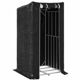 vidaXL Haardhoutrek met regenhoes 100x100x200 cm gegalvaniseerd staal