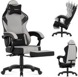 Huzaro Force 3.7 Ergonomische Gamestoel met Voetsteun - Comfortabele Bureaustoel - Grey