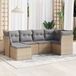 Maison Exclusive - Ensemble de meubles de jardin 6 pièces avec canapé et coussins, beige, en polyrotin