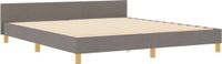 vidaXL Cadre de lit avec tête de lit Taupe Tissu 180 x 200 cm