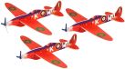 Henbrandt Speelgoed luchtmacht vliegtuigen Airgliders 007 - 3x - Hawker Hurricane