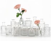 SUPMIND 12 stuks glazen bud vaasset, kleine heldere bloemenvazen voor centerpieces in bulk, mini vintage vaas voor bruiloft, huis, tafeldecoratie