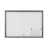 Bi-Office Exhibit Extra Magnetische Displaykast, 6xA4, Gelakte Stalen Oppervlakte, Glazen Deur, Aluminium Frame in Antracietkleur