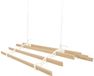 MonsterShop Kledingrek katrol plafond - ivoor - 1,4m - 6-latten