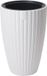 Form Plastic Plantenpot/bloempot Mika - kunststof - wit - D30 x H48 cm - met binnenpot - rond