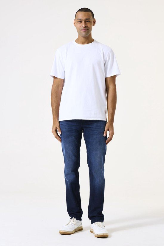 Garcia Rocko Heren Straight Fit Jeans Blauw W32 x L34
