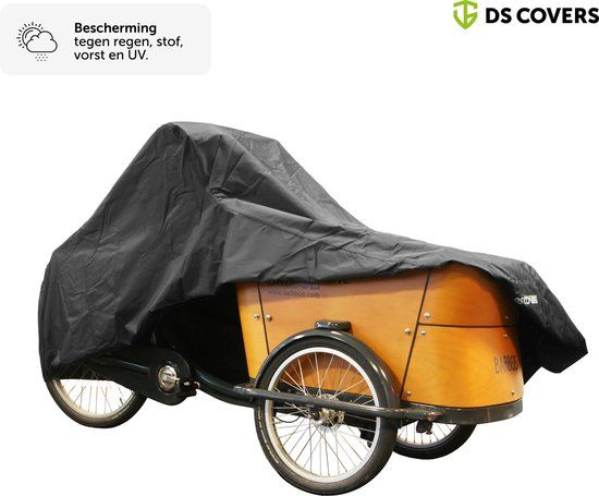 DS COVERS CARGO Bakfietshoes - Outdoor - Waterdicht - Zwart - 225x100x100cm - Incl. Opbergzak