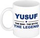Bellatio Decorations Naam cadeau Yusuf - The man, The myth the legend koffie mok / beker 300 ml