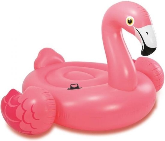 Viking Choice Opblaas flamingo - 142x137 cm - Intex - roze