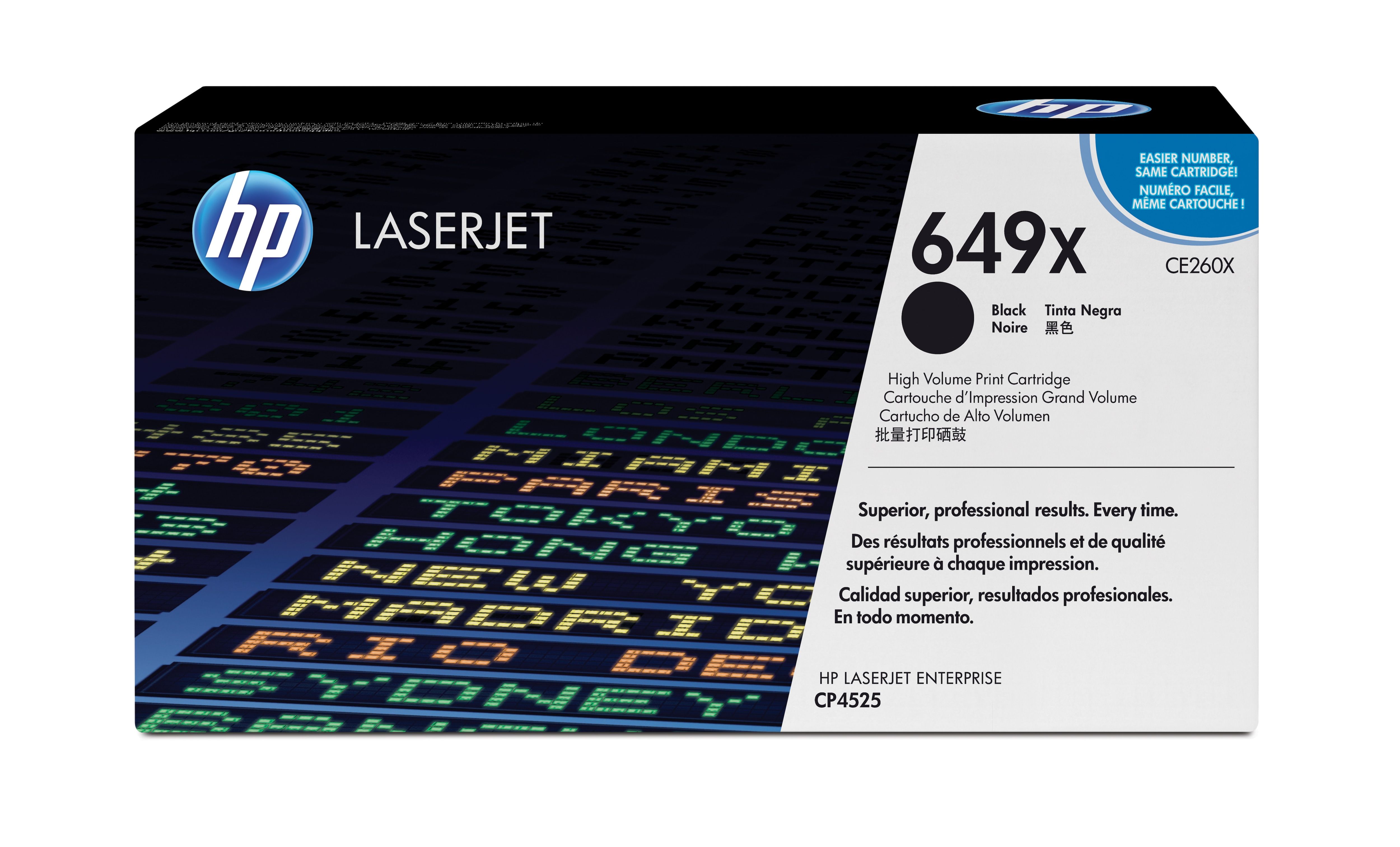 HP 649X Zwarte Toner Cartridge - CE260X - Origineel