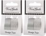 Creativ Company B.V. Set de ruban washi - argent pailleté - 4 rouleaux
