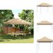 vidaXL Tente de réception, 279 x 410 x 315 cm, Beige, Tissu Oxford