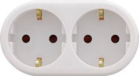 Deltaco Geaard Stopcontact - 2 Stopcontacten - Kinderveilig - Wit