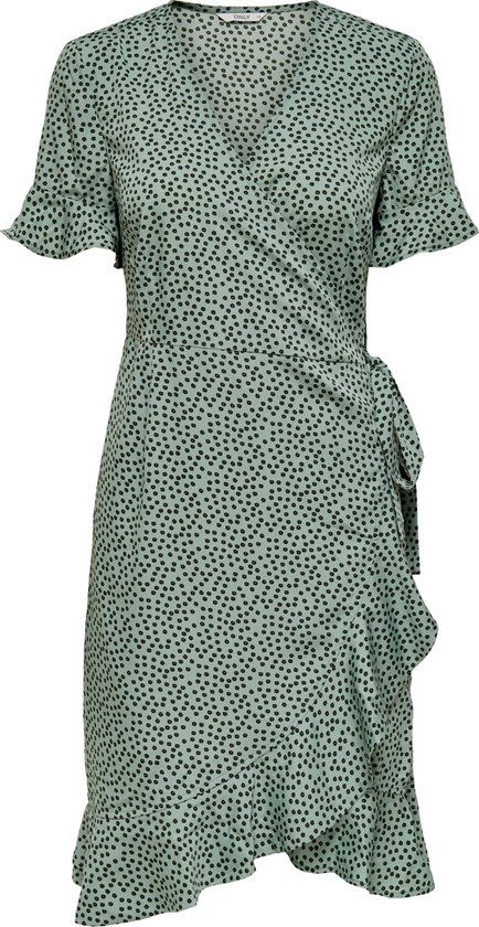 ONLY ONLOLIVIA S/S WRAP DRESS WVN NOOS Women's Dress - Size 36 - Mint