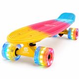 Suotu Skateboard - Skateboard Jongens - Wielen met LED-verlichting - Tot 100 kg - Skateboard Meisjes - Skateboard Volwassenen - Hout - Kleurrijk