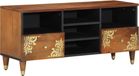 vidaXL Meuble TV en manguier massif, miel marron, 100 x 33 x 46 cm