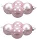 Othmar Decorations Bv 8x stuks kerstversiering kerstballen roze (powder) van glas - 10 cm - mat/glans - Kerstboomversiering