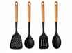 Cookinglife Keukengerei set - Hout - Zwart - 4-delig