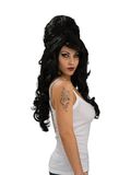 Ruby Rubie's Rehab Winehouse lange zwarte kostuumpruik