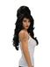 Ruby Rubie's Rehab Winehouse lange zwarte kostuumpruik