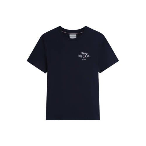 Tommy Hilfiger regular T-shirt donkerblauw