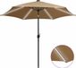 vidaXL Parasol met LED-verlichting en aluminium paal 300 cm taupe