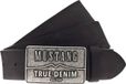 MUSTANG Leren Riem Men Leather Belt W90 Schwarz Zwart