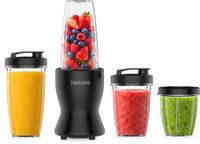 Tomado TTB0541B Blender to Go avec 3 gobelets et couvercles - Noir