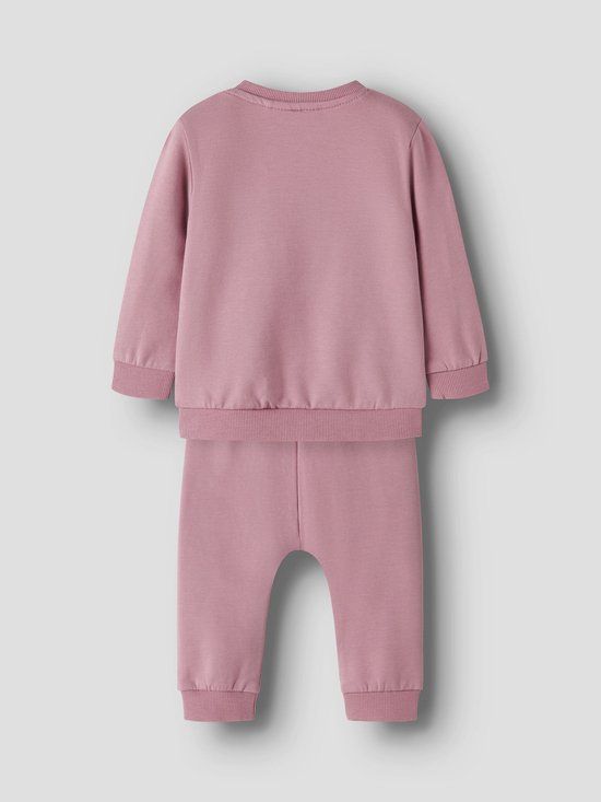 Name it Set van sweat-items Regular fit Vrouwen Lilas1 Effen Ronde hals 95% Biologisch katoen, 5% Elastaan Maat 86