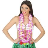 Atosa Hawaii krans/slinger - Tropische kleuren mix paars/wit