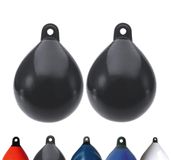 Majoni Set van 2 bolvormige stootkussens, diameter 35 cm, zwart