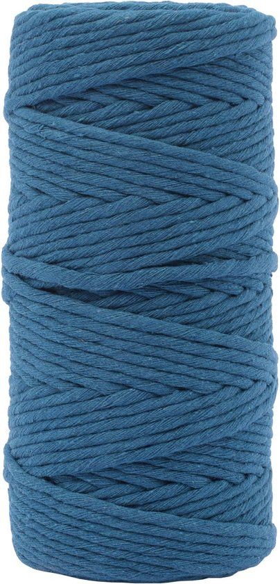 Vaessen Creative Macrame Touw - Donkerblauw - 3mm x 100m