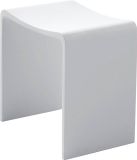 Saqu Spa Deluxe solid surface kruk 40x30x42,5cm mat wit