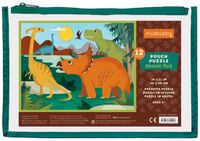 MUDPUPPY Dino Park Jigsaw Puzzle - 12 Stukken - 36x28cm - Vanaf 2 Jaar