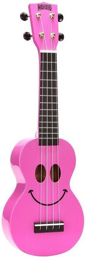 Mahalo U-SMILE Smiley Series Soprano Ukulele - Pink