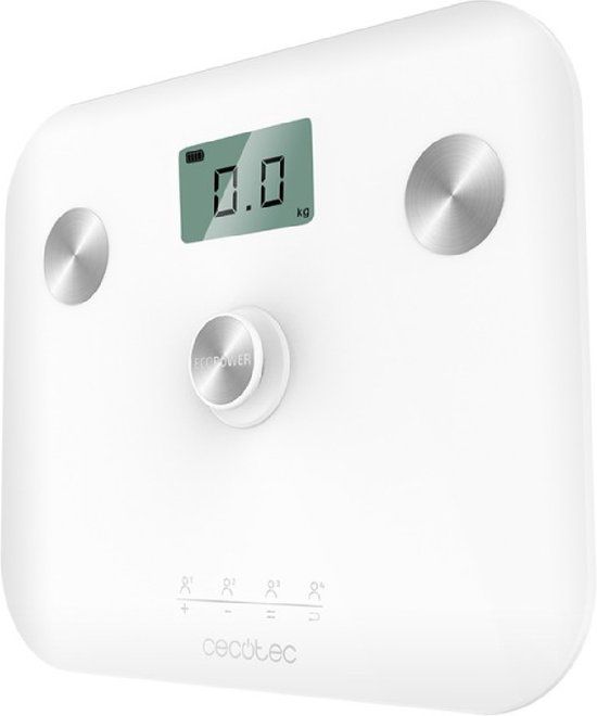 Cecotec ECOPOWER 10100 FULL HEALTHY Digitale Personenweegschaal - Wit Glas