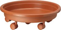 Form Plastic Plantenpot Trolley - Kunststof - Terracotta - Rond - 30 x 30 cm - Max 70 Kilo
