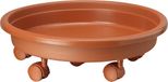 Form Plastic Plantenpot Trolley - Kunststof - Terracotta - Rond - 30 x 30 cm - Max 70 Kilo