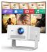 Merkloos Draagbare beamer - 800 ANSI-lumen - 135 inch - Android 14 - Wit