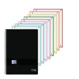 Oxford Notitieboek A4, 5 x 5, kunststof omslag, 8 kleurlinten, microgeperforeerde vellen, zwart