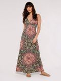 Apricot Midi-jurk met mandala