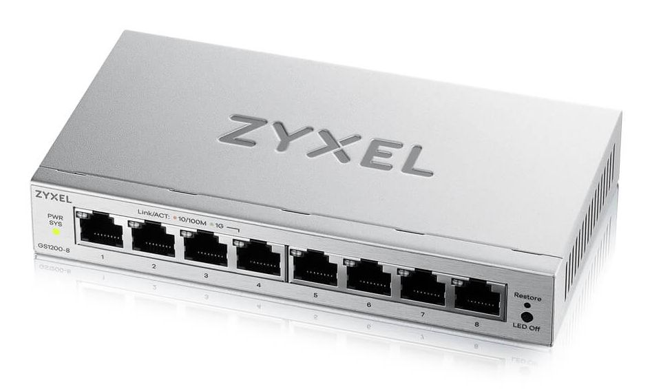 Zyxel GS1200-8V3 Managed L2 Gigabit Ethernet Desktop Switch