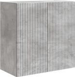 vidaXL - Wandkast - 59 x 31 x 60 cm - Bewerkt hout - Betongrijs