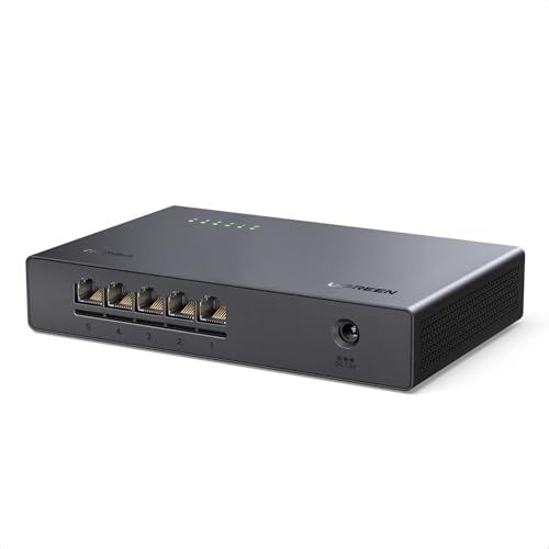 UGREEN 2.5G LAN-switch met 5 x 2.5G-poorten